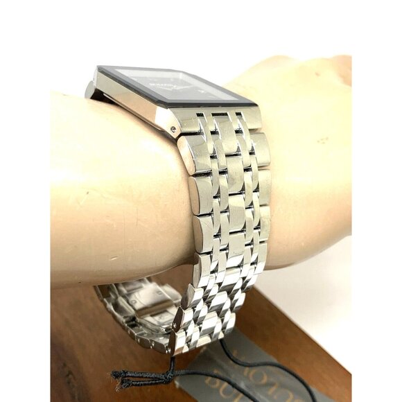 Bulova Men's Watch 96D145 Diamond Black Dial Silver Stainless Steel Quartz CHIP - Picture 12 of 14